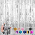 6 Pack Silver Foil Fringe Curtains Streamers Party Decorations 3.3 x 8.2 ft by Profasion