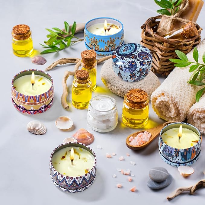 48 Pack Scented Candles Gift Set Long Lasting Soy Wax Aromatherapy Candles - Image 6