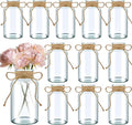 12PCS Transparent Glass Flower Vases by Unknown