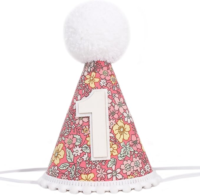 WAUAO Floral 1st Birthday Hat by Unknown