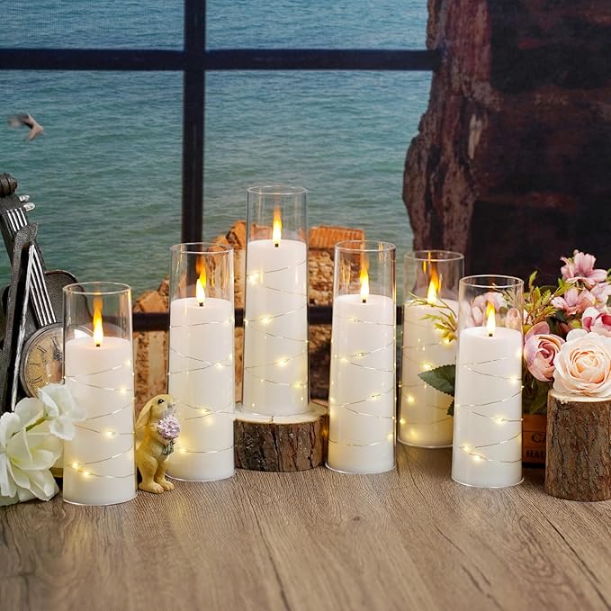 Flameless LED Candles with Timer 9 Pc Flickering Flameless Candles - Image 4