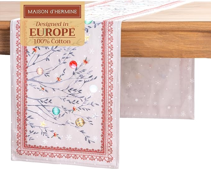 Maison d' Hermine Table Runner 100% Cotton Double Layer Table Runners 72 inches by MaisondHermine
