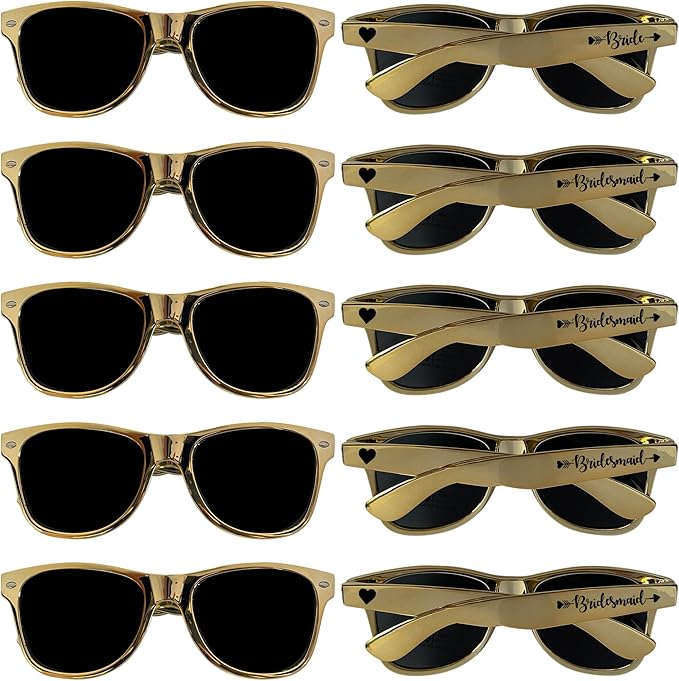 LADY&HOME 10 Pack Bachelorette Sunglasses, Bride Bridesmaid Sunglasses by LADYHOME