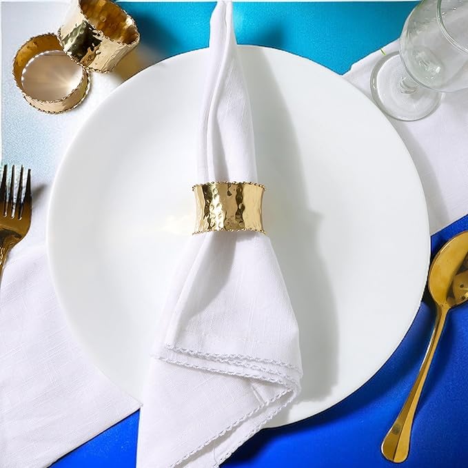 Gold Napkin Rings Set of 8 - Image 8
