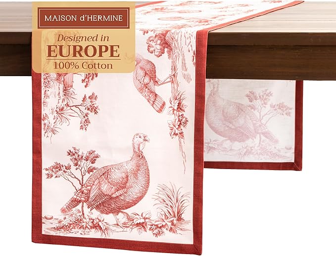 Maison d' Hermine Table Runner 100% Cotton Single Layer Table Runners 72 inches by MaisondHermine