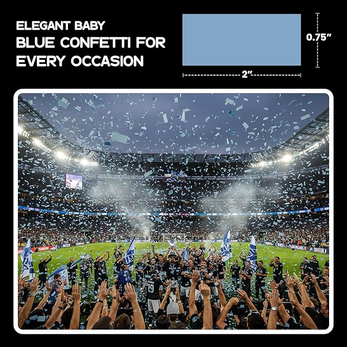 Ultimate Confetti, Baby Blue Biodegradable Confetti - Image 3