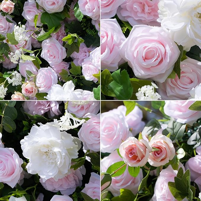 Artificial Luxury‌ Flower Wall Panels, Gorgeous 3D Silk Floral Backdrop - Image 3