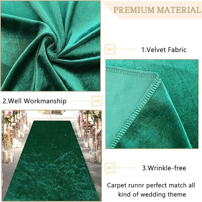 MODFUNS Emerald Green Aisle Runner - Image 4