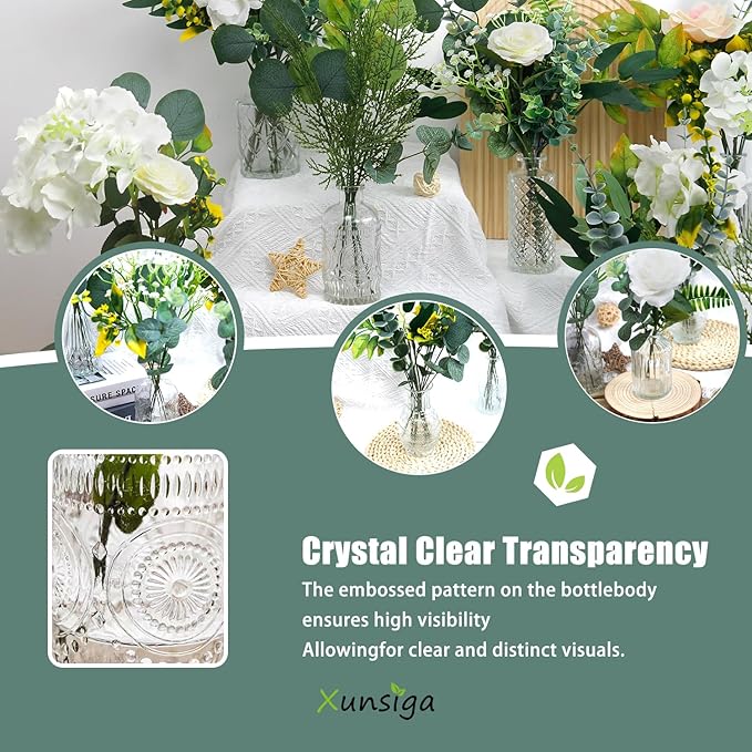 114Pcs Artificial Flowers in Vases Set, Fake Flower Greenery Stem Bulk Sets - Image 5