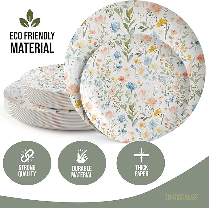 Trendables Heavy Duty Paper Plates Set - Image 3