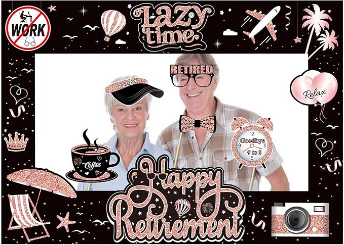 Retirement Party Photo Booth Props Kit - Image 6