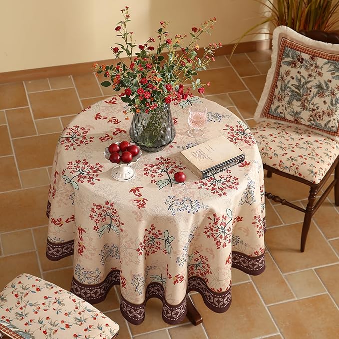 patdrea Designer Vintage Linen Table Cloth - Image 3