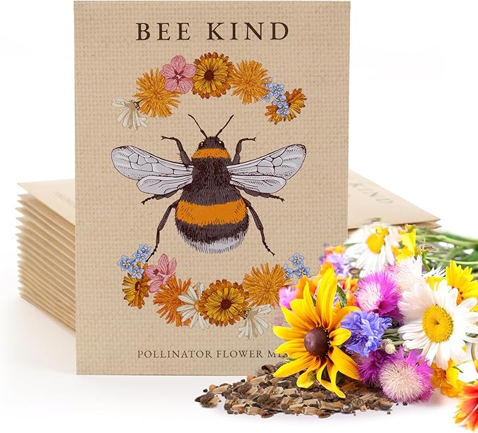 Bentley Seed Co. | Bee Kind Pollinator | Beautiful Bee Art | Environmental by OfficialBentleySeedProducts