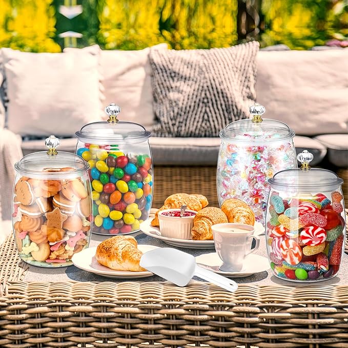 Nuogo 4 Pcs Plastic Candy and Cookie Jars - Image 6