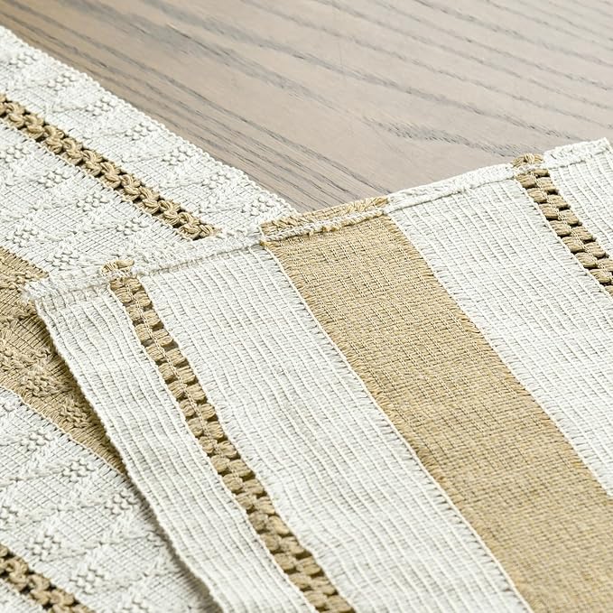 Artoid Mode Burlap Brown Farmhouse Woven Rustic Table Runner, Seasonal Holiday - Image 5