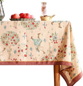 patdrea Designer Vintage Beige Rectangle Tablecloth, Italian Breathable Linen by Welcometopatdrea