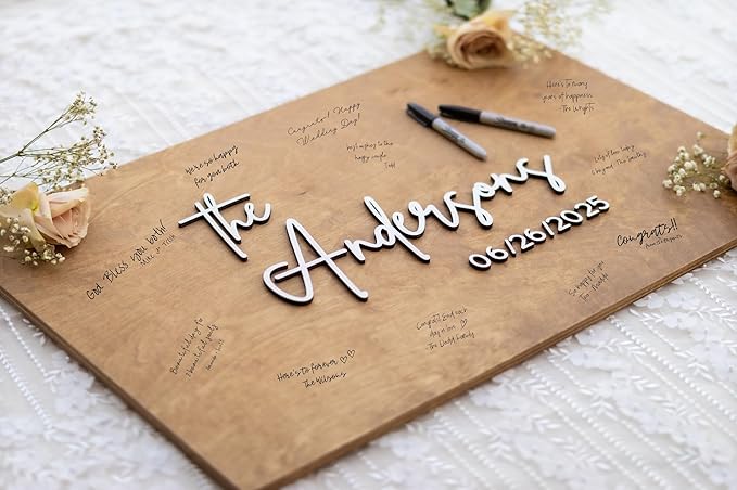 Personalized Last Name Guest Book, Unique Guest Book Sign, Custom Alternative - Image 5