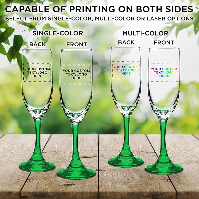 DISCOUNT PROMOS Custom Premiere Champagne Flutes 6.25 oz. Set of 10, - Image 6