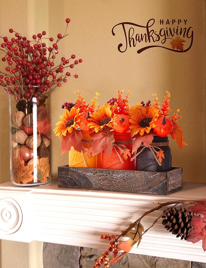 Mason Jar Fall Thanksgiving Centerpieces - Image 5