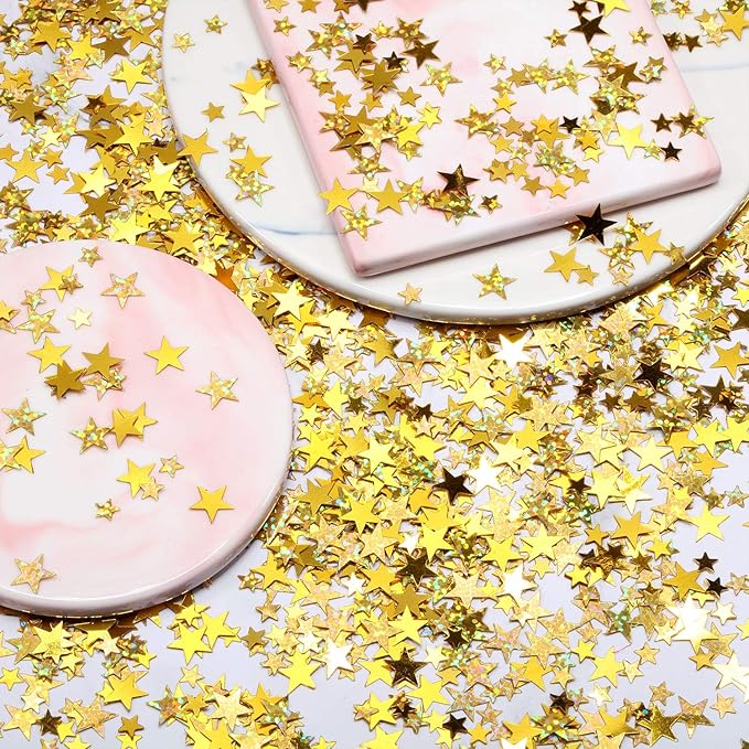 Hestya 60g Star Confetti Glitter Table Confetti Metallic Foil Stars - Image 4