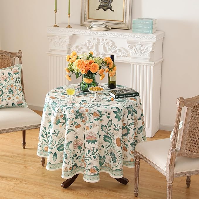 patdrea Designer Green French Table Cloth - Image 4