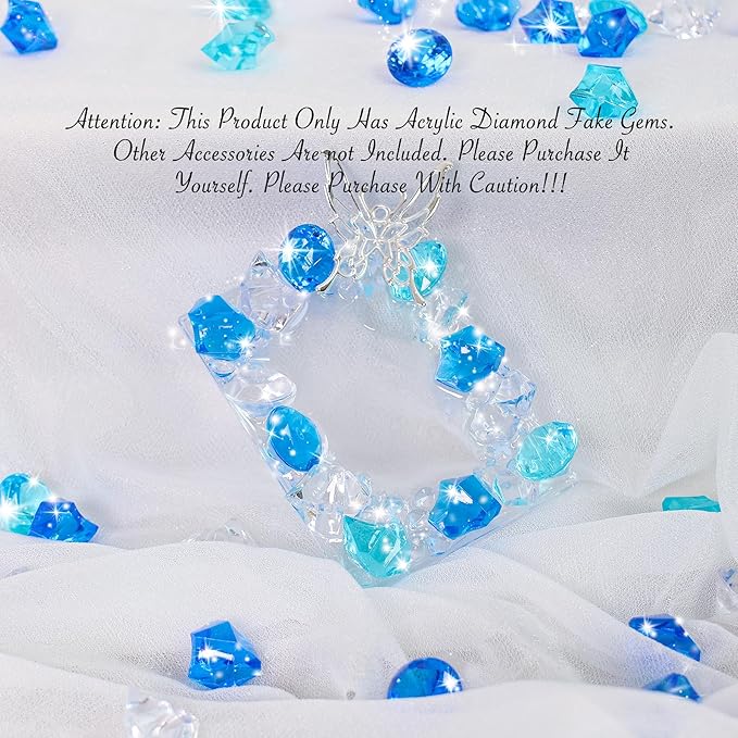 Acrylic Diamond Fake Gems Vase Filler, Babenest 240pcs 3/4 Inch Faux Diamonds - Image 3