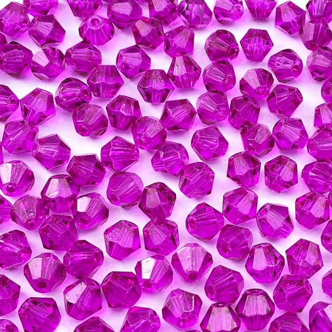 100pcs 8mm Bicone Crystal Glass Beads Loose Spacer Beads Faceted Craft Beads by LIMAOLLY