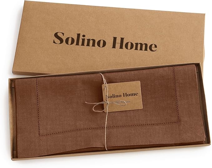Solino Home Linen Brown Table Runner 48 Inches - Image 6