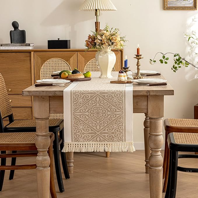 Table Runners 95 Inches, Waterproof Boho Table Runner - Image 6