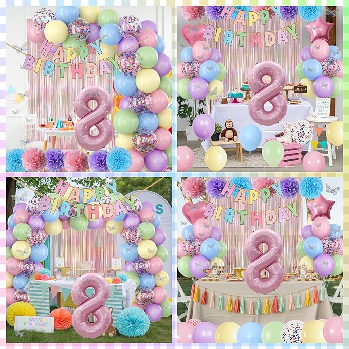 Pastel 8th Birthday Party Decorations - Image 7