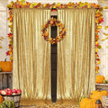 PartyDelight Sequin Backdrop Curtains 2 Panels Sparkly Gold 5Ft x 10Ft by PartyDelight