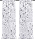 Silver Sequin Backdrop Curtains 2 Panels 4FTx8FT Big Payette Glitter Backdrop by Fanqisi