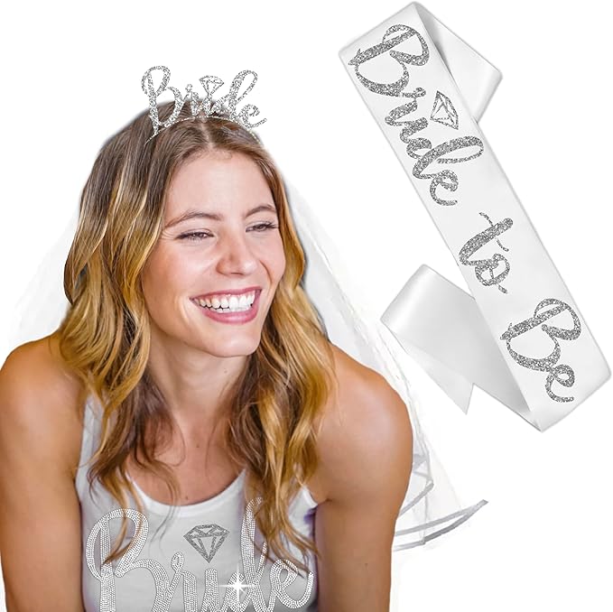 Bride Sash and Veil by RhinestoneSash