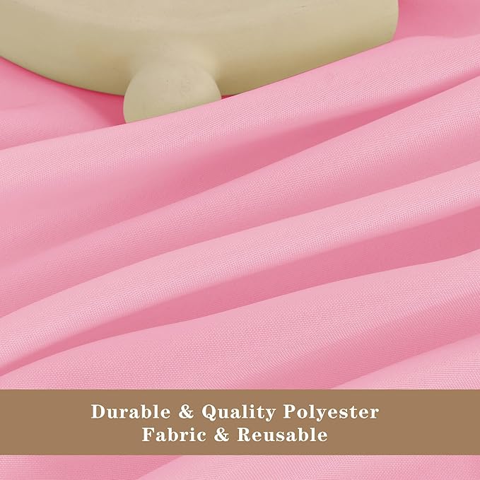 Fitable Pink Tablecloths for Rectangle Tables, 6 Pack - Image 3