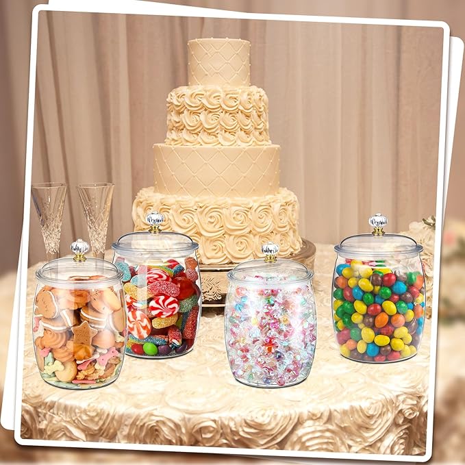 Nuogo 4 Pcs Plastic Candy and Cookie Jars - Image 6