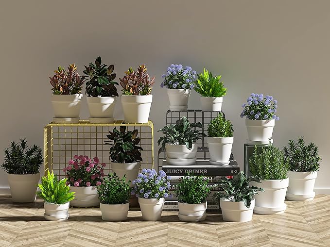 54 Pcs Small Mini White Clay Pots 2.1'' Terracotta Pot Clay Ceramic Pottery - Image 5