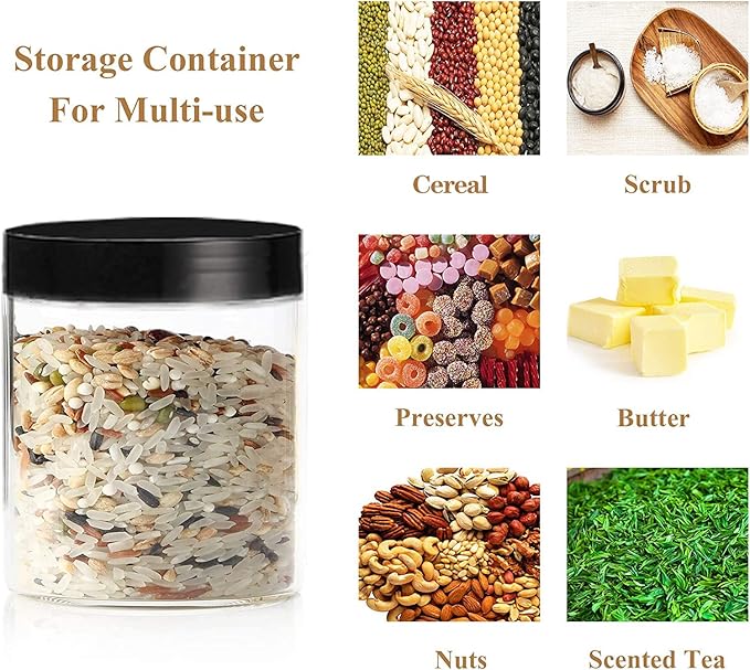 Plastic Jars with Lids Empty Slime Cosmetics Containers Clear Gift Food Jars - Image 4