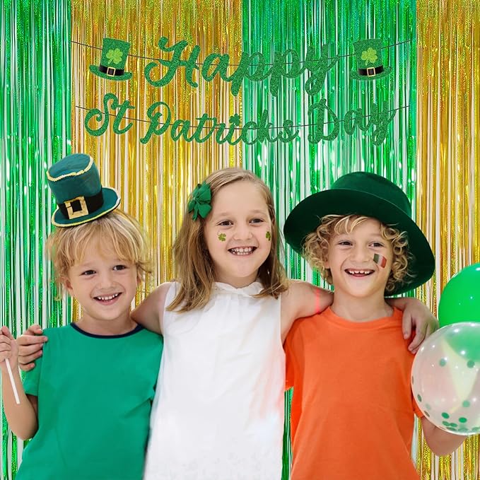 Melsan Foil Curtain Backdrop, 2 Pack 3.2 ft x 8.2 ft Tinsel Foil Fringe Curtains - Image 5