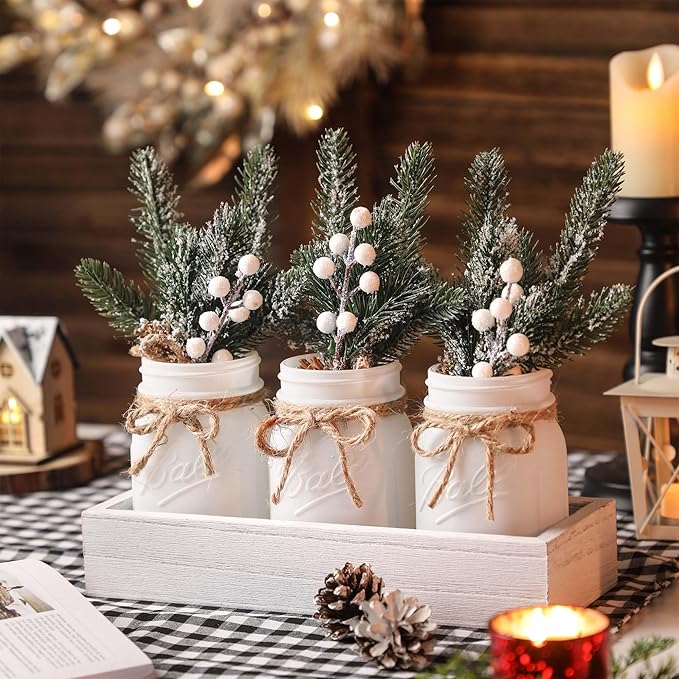 Mason Jars by Winter White, 3 Decorative Jars - Image 6