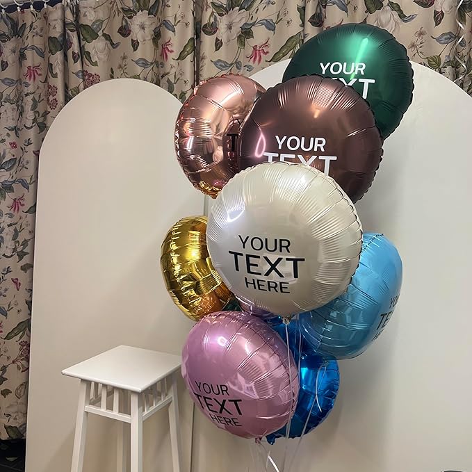 Сustom balloons Name Personalized foil Balloon round 19 inch satin and glossy - Image 6