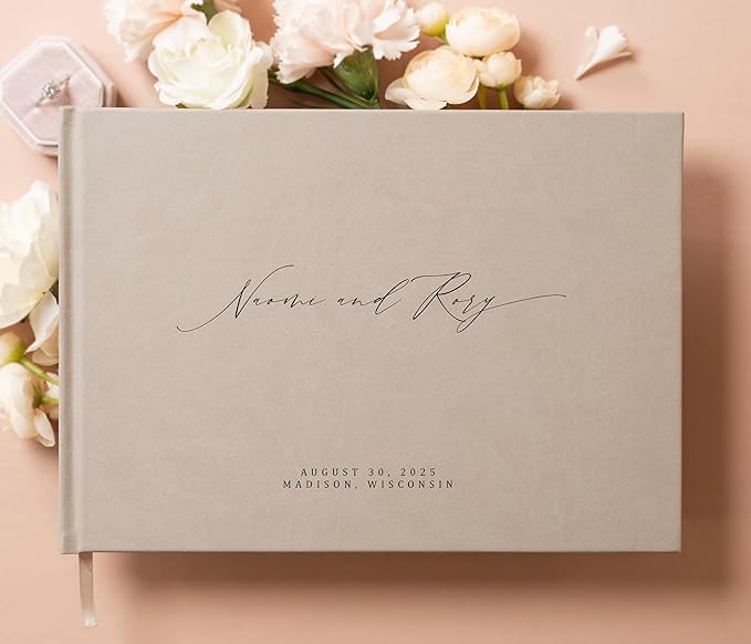 MUUJEE Personalized Guestbook in Taupe - Image 2