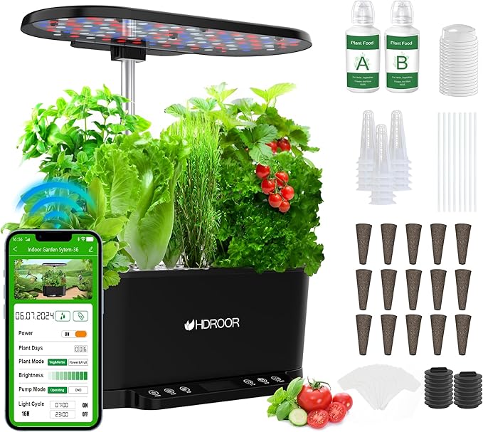 Hydroponics Growing System Kit APP Controlled, 15 Pods Indoor Herb Garden - Image 7