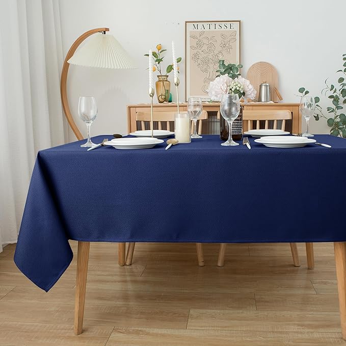 Biscaynebay Textured Fabric Tablecloths 70x108 Inches Rectangular, Wedding and - Image 7