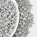 Silver Pearl Sugar Sprinkles for Cake Decorating, 150g/5.29oz Mix Size by Joyvitas