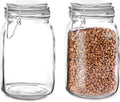 Set of 2 Large Glass Mason Jar by Marbelous