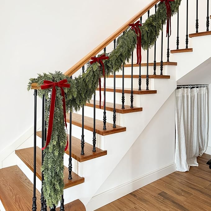9FT 2PCS Artificial Cedar Garland - Image 5