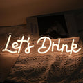Let's Drink Neon Sign, Bar Neon Sign by Noasktt