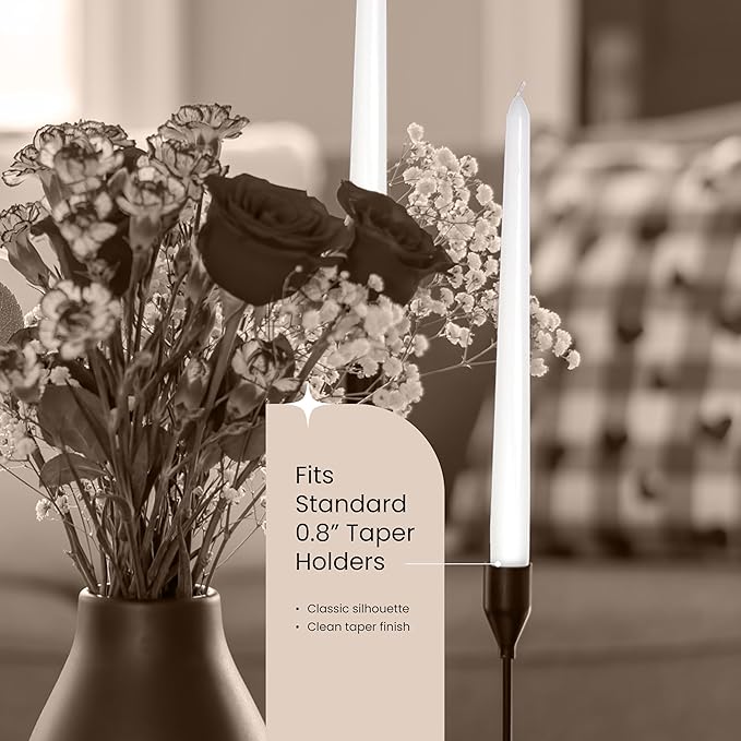 Leor & Lair White Taper Candles - Image 3