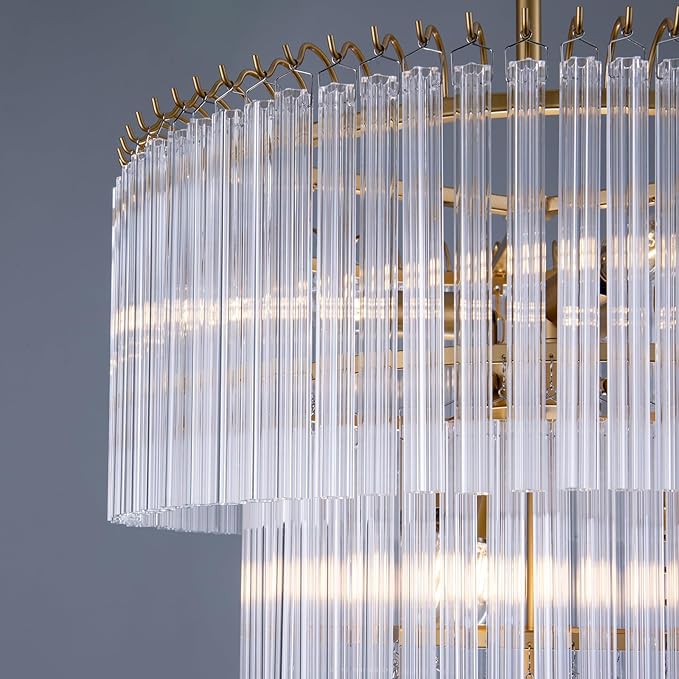 Wellmet 20 inch Crystal Chandelier, Contemporary Modern Bathroom Chandeliers - Image 4