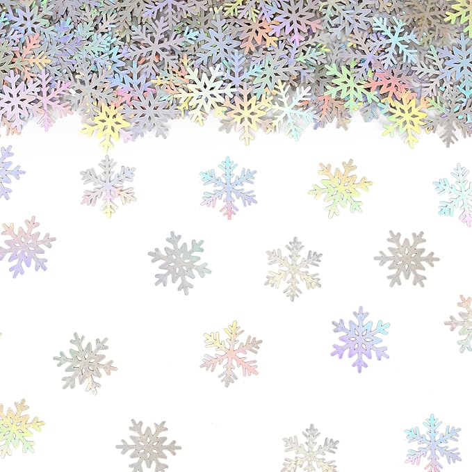 200PC Iridescent Snowflakes Confetti by Vofrise